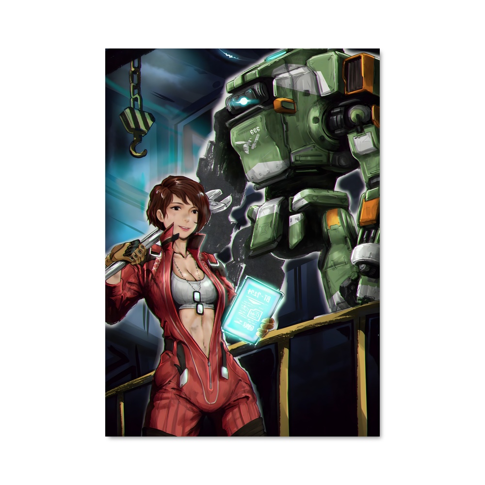 Poster Femme et Robot